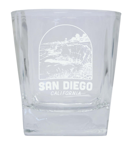 San Diego California Souvenir 10 oz Engraved Whiskey Glass Rocks Glass 4-Pack