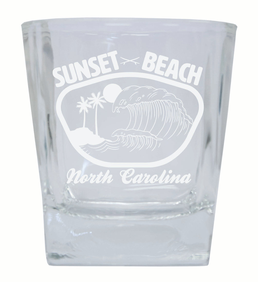 Sunset Beach North Carolina Souvenir 10 oz Engraved Whiskey Glass Rocks Glass Single Unit
