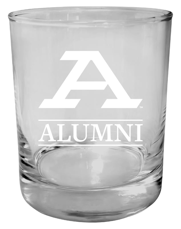 Akron Zips 11 oz Round Whiskey Glass – Officially Licensed Engraved Alumni Design 