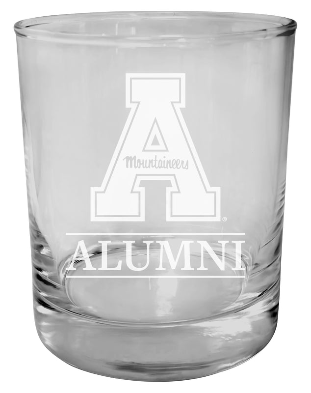 Appalachian State 11 oz Round Whiskey Glass – Officially Licensed Engraved Alumni Design 