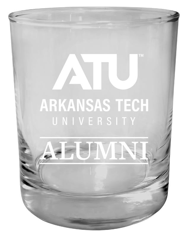 Arkansas Tech University 11 oz Round Whiskey Glass – Officially Licensed Engraved Alumni Design 