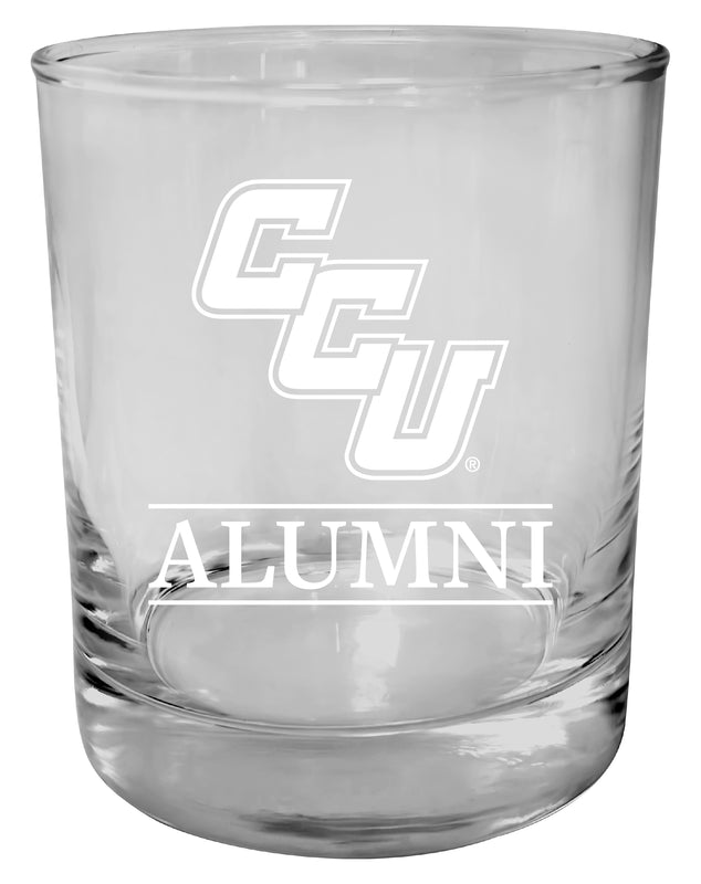 Coastal Carolina University 11 oz Round Whiskey Glass – Officially Licensed Engraved Alumni Design 