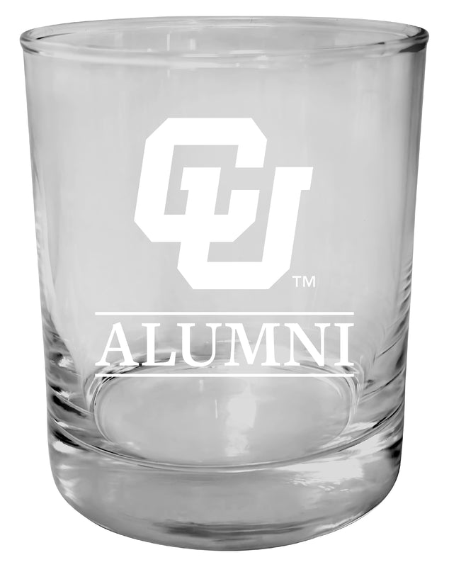 Colorado Buffaloes 11 oz Round Whiskey Glass – Officially Licensed Engraved Alumni Design 