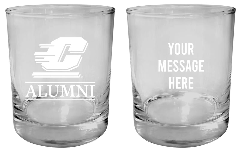 Central Michigan University Customizable 11 oz Round College Whiskey Glass – Officially Licensed Engraved Design Alumni