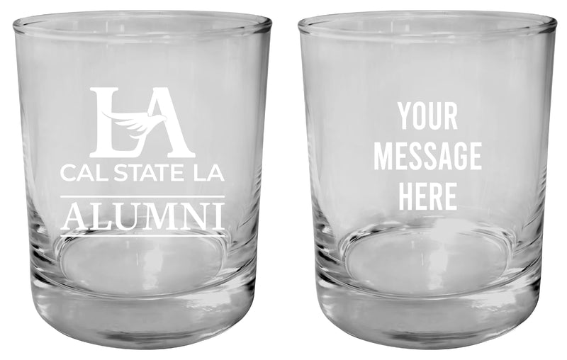 California State University Los Angeles Customizable 11 oz Round College Whiskey Glass – Officially Licensed Engraved Design Alumni