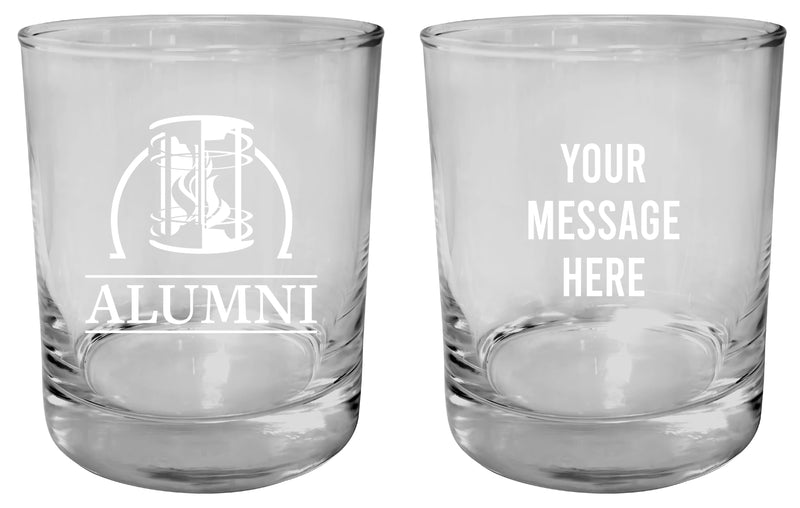 Fayetteville State University Customizable 11 oz Round College Whiskey Glass – Officially Licensed Engraved Design Alumni