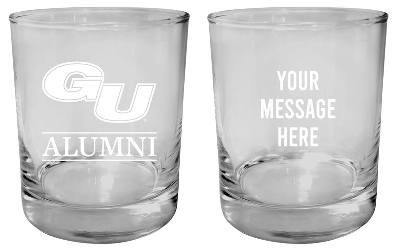 Gonzaga Bulldogs Customizable 11 oz Round College Whiskey Glass – Officially Licensed Engraved Design Alumni