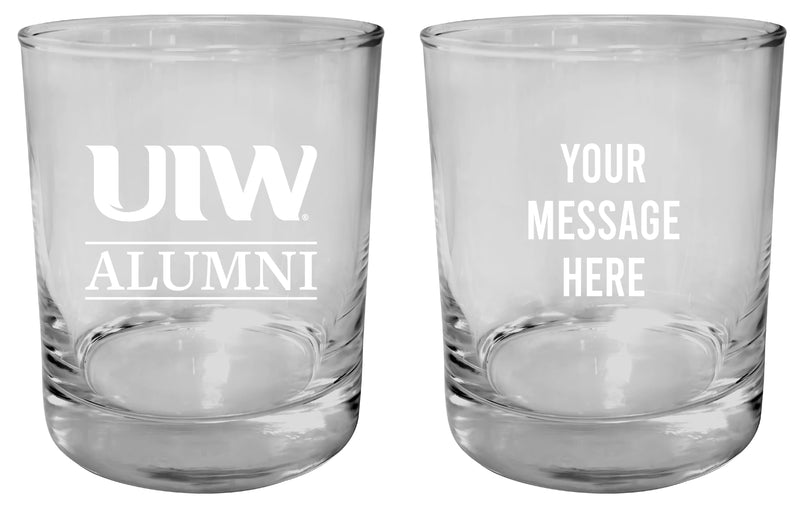Incarnate Word Cardinals Customizable 11 oz Round College Whiskey Glass – Officially Licensed Engraved Design Alumni