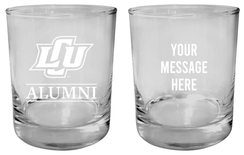Lubbock Christian University Chaparral Customizable 11 oz Round College Whiskey Glass – Officially Licensed Engraved Design Alumni
