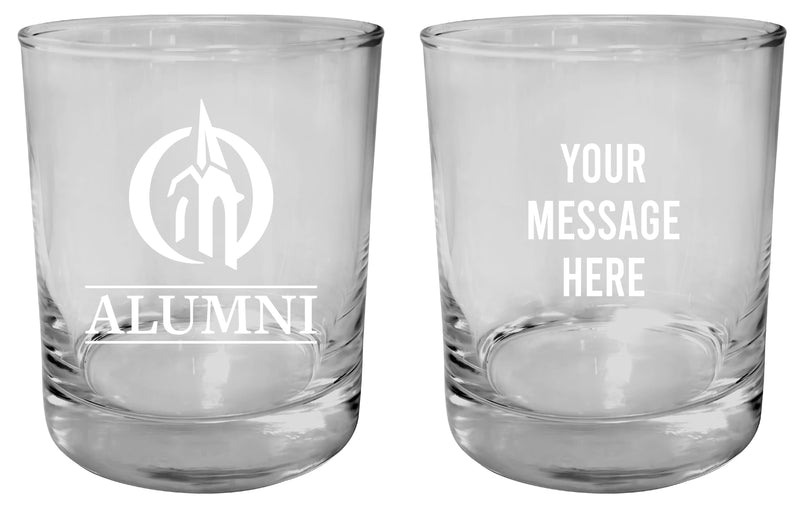 Otterbein University Customizable 11 oz Round College Whiskey Glass – Officially Licensed Engraved Design Alumni