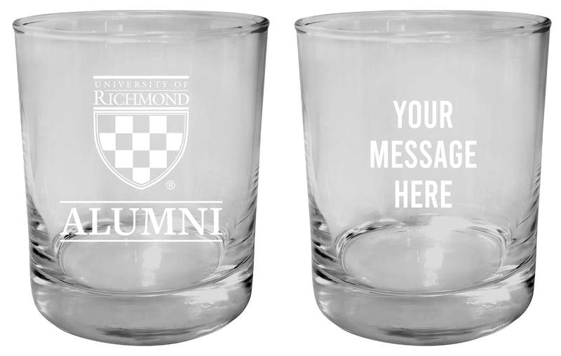 Richmond Spiders Customizable 11 oz Round College Whiskey Glass – Officially Licensed Engraved Design Alumni