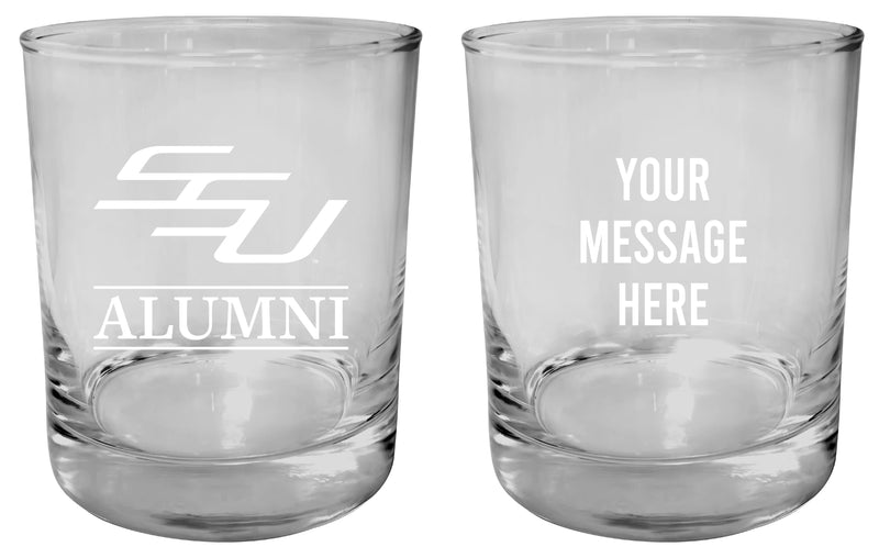 Savannah State University Customizable 11 oz Round College Whiskey Glass – Officially Licensed Engraved Design Alumni