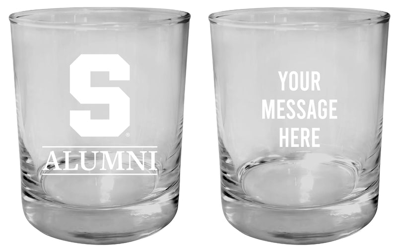 Syracuse Orange Customizable 11 oz Round College Whiskey Glass – Officially Licensed Engraved Design Alumni