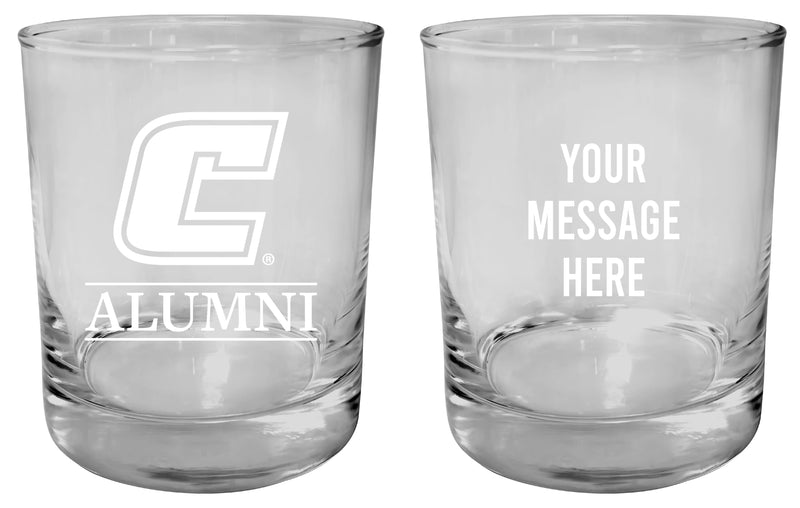 University of Tennessee at Chattanooga Customizable 11 oz Round College Whiskey Glass – Officially Licensed Engraved Design Alumni