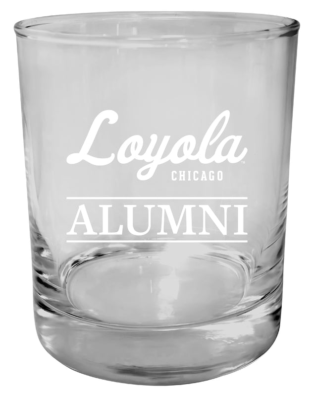 Loyola University Ramblers 11 oz Round Whiskey Glass – Officially Licensed Engraved Alumni Design 