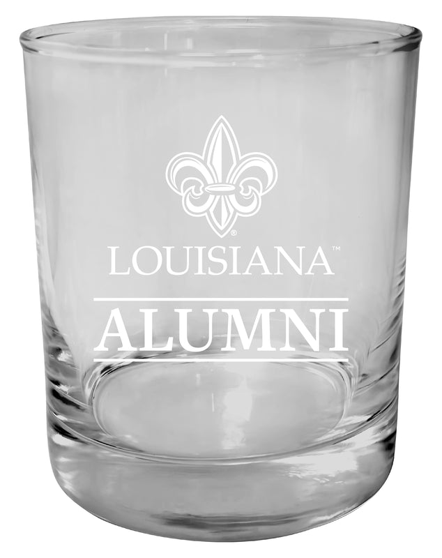 Louisiana at Lafayette Ragin' Cajuns 11 oz Round Whiskey Glass – Officially Licensed Engraved Alumni Design 