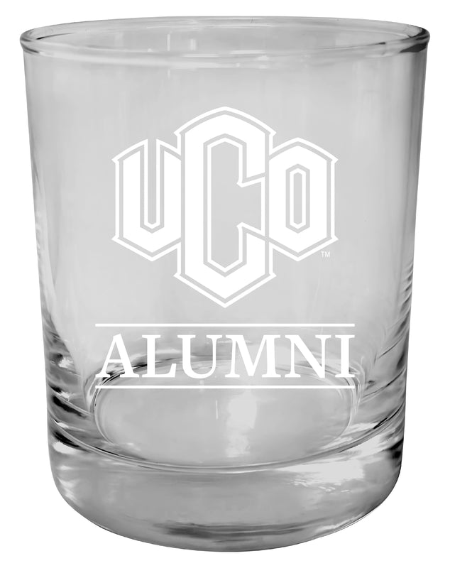 University of Central Oklahoma Bronchos 11 oz Round Whiskey Glass – Officially Licensed Engraved Alumni Design 