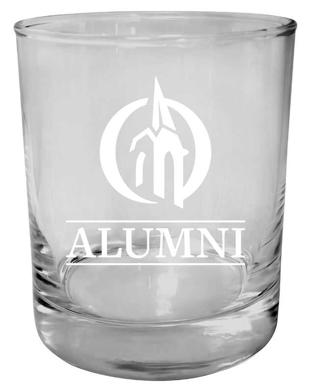 Otterbein University 11 oz Round Whiskey Glass – Officially Licensed Engraved Alumni Design 