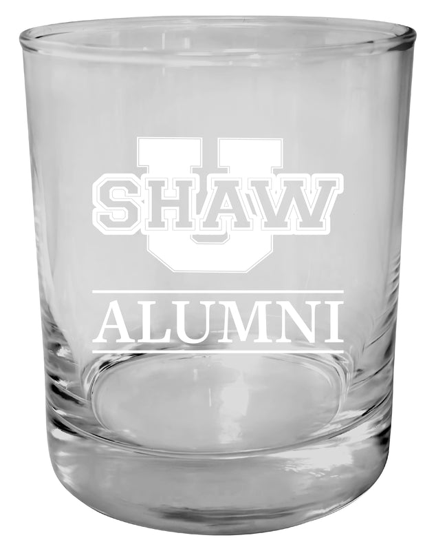 Shaw University Bears 11 oz Round Whiskey Glass – Officially Licensed Engraved Alumni Design 