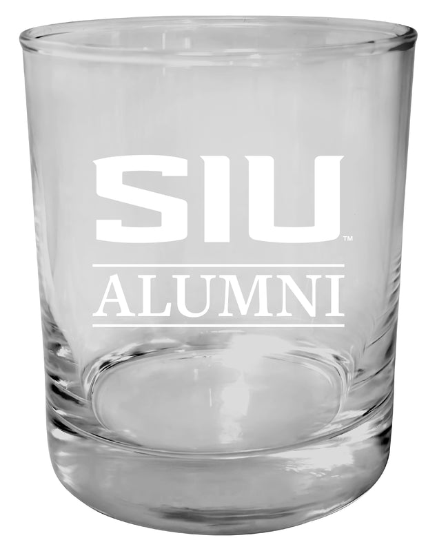 Southern Illinois Salukis 11 oz Round Whiskey Glass – Officially Licensed Engraved Alumni Design 