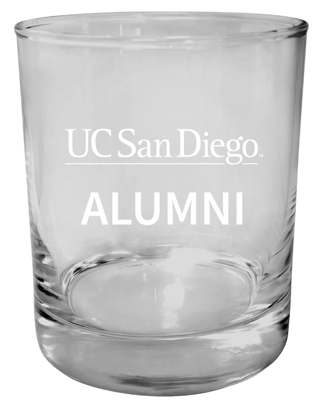 UC San Diego 11 oz Round Whiskey Glass – Officially Licensed Engraved Alumni Design 