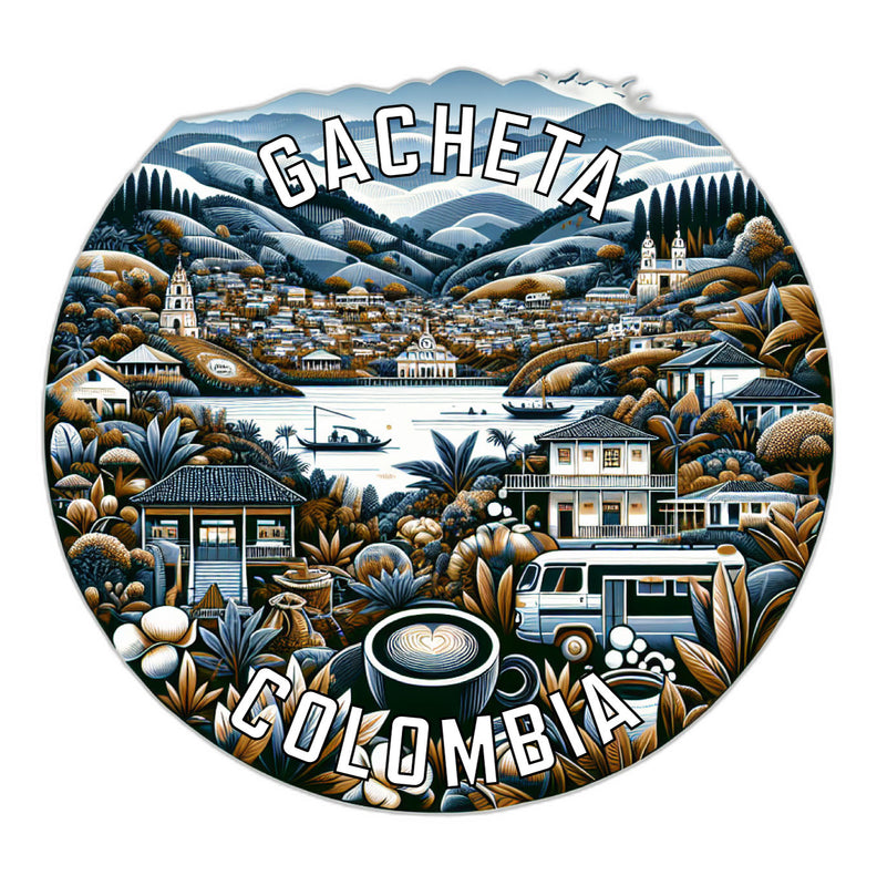 Gacheta Colombia Souvenir Die Cut Flat Magnet 2-Inch