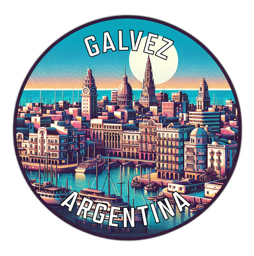 Galvez Argentina Souvenir Die Cut Flat Magnet 6-Inch