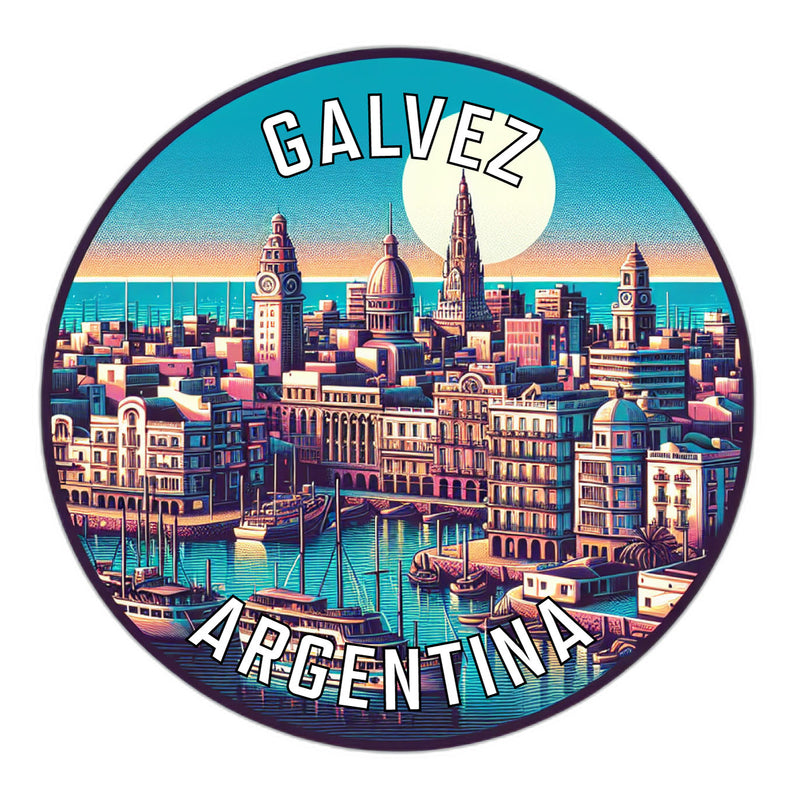 Galvez Argentina Souvenir Die Cut Flat Magnet 6-Inch
