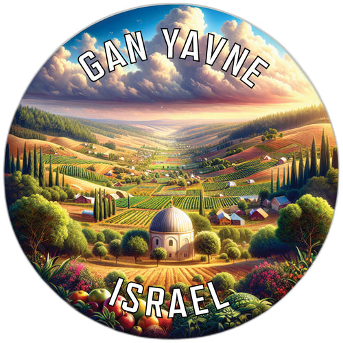 Gan Yavne Israel Souvenir Die Cut Flat Magnet 4-Inch