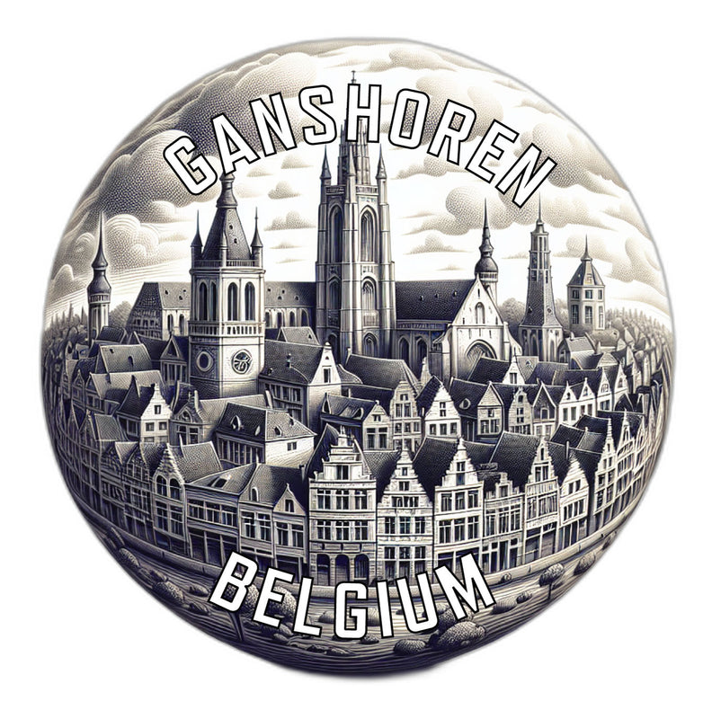 Ganshoren Belgium Souvenir Vinyl Decal Sticker 6-Inch