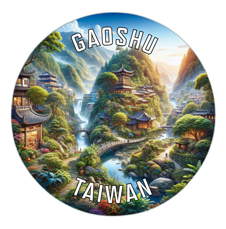 Gaoshu Taiwan Souvenir Die Cut Flat Magnet 2-Inch