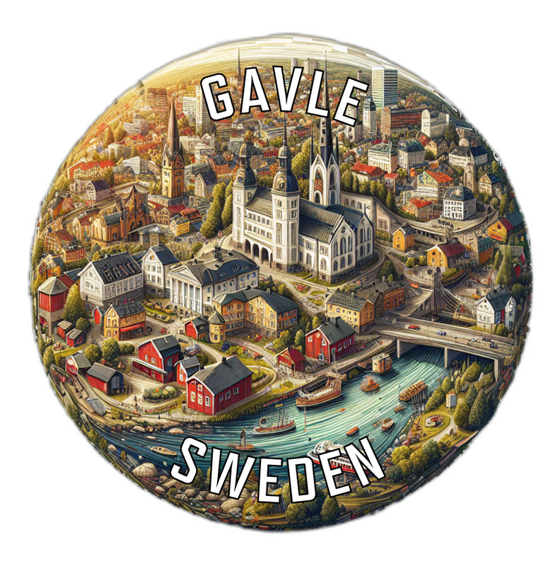 Gavle Sweden Souvenir Die Cut Flat Magnet 2-Inch