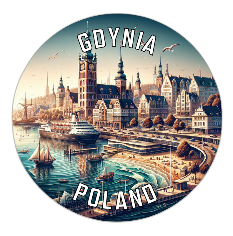 Gdynia Poland Souvenir Vinyl Decal Sticker 2-Inch