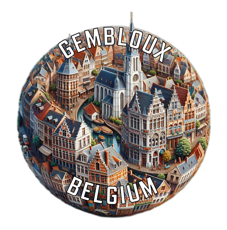 Gembloux Belgium Souvenir Die Cut Flat Magnet 6-Inch