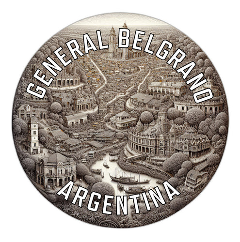 General Belgrano Argentina Souvenir Die Cut Flat Magnet 6-Inch