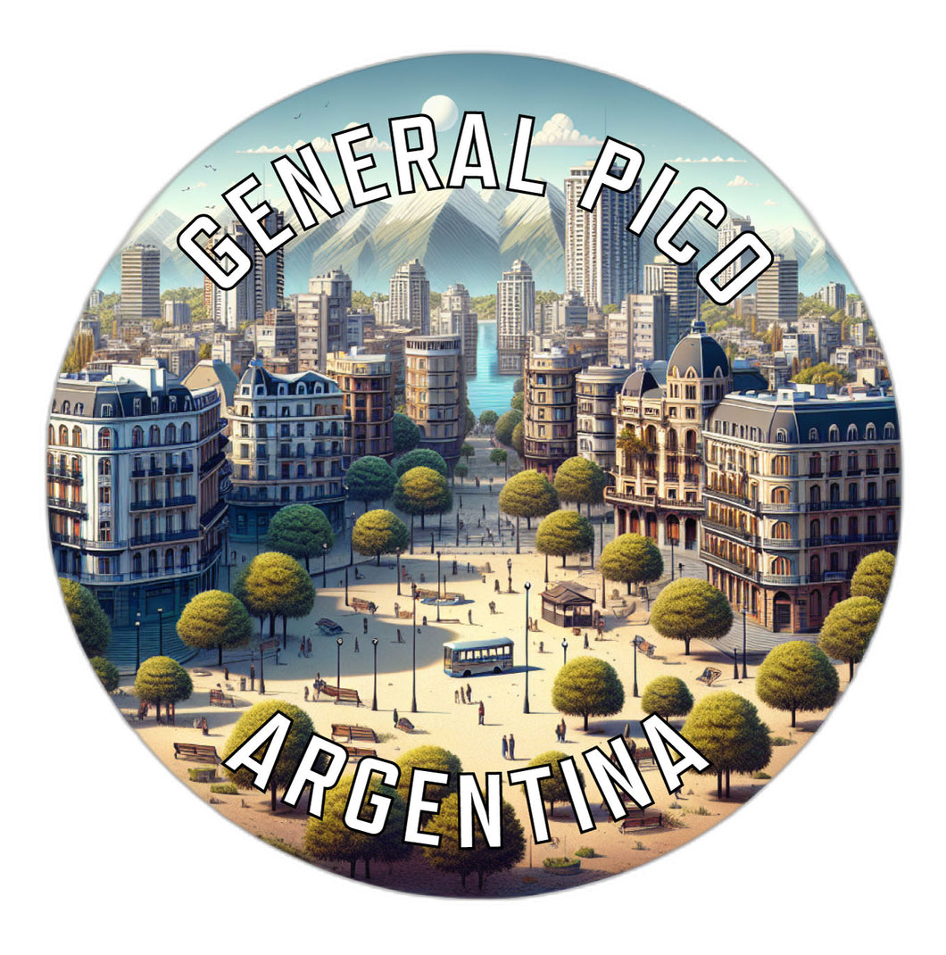 General Pico Argentina Souvenir Die Cut Flat Magnet 6-Inch