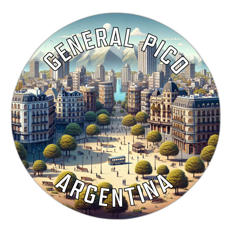 General Pico Argentina Souvenir Die Cut Flat Magnet 6-Inch