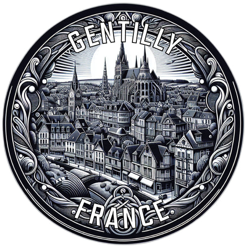 Gentilly France Souvenir Vinyl Decal Sticker 2-Inch