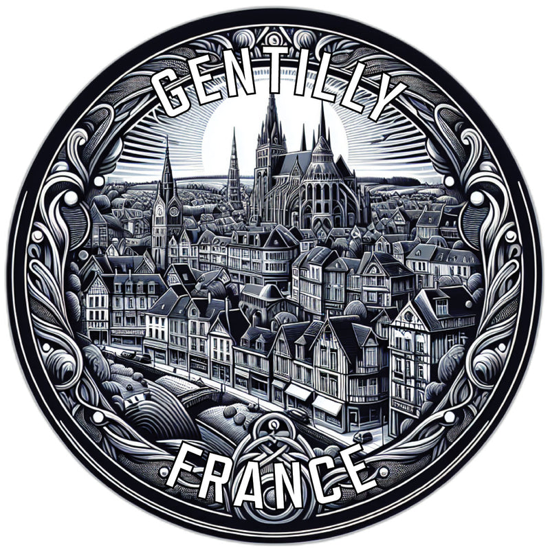Gentilly France Souvenir Vinyl Decal Sticker 2-Inch