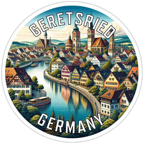Geretsried Germany Souvenir Die Cut Flat Magnet 2-Inch