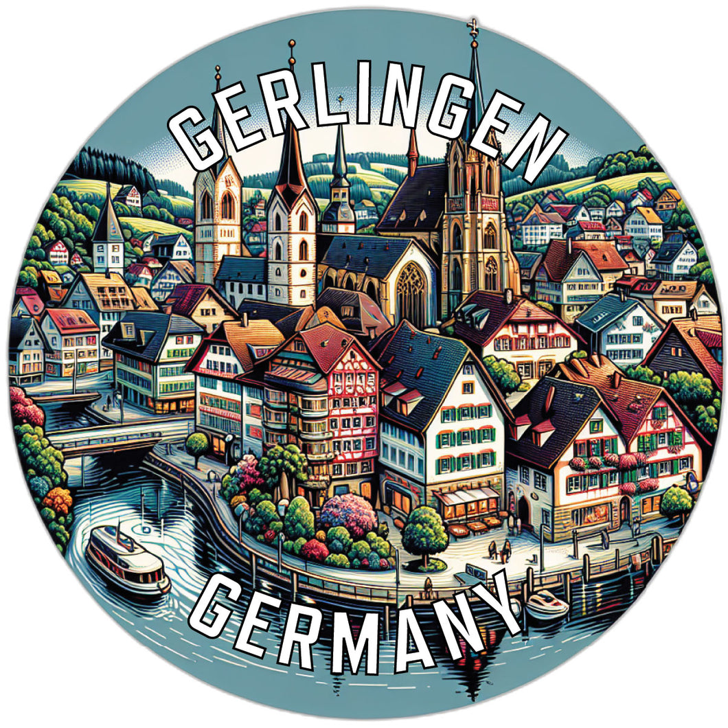 Gerlingen Germany Souvenir Die Cut Flat Magnet 6-Inch
