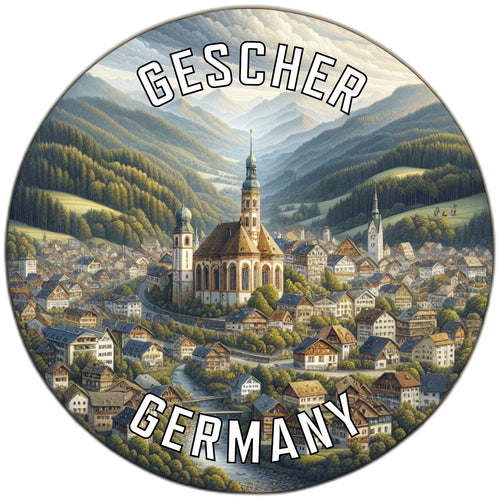 Gescher Germany Souvenir Vinyl Decal Sticker 2-Inch