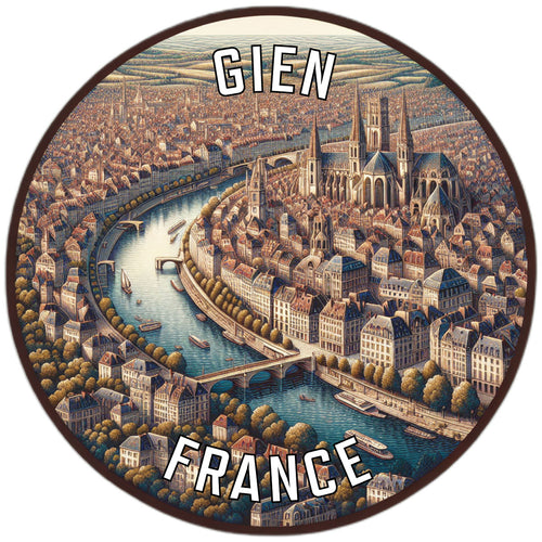 Gien France Souvenir Vinyl Decal Sticker 6-Inch