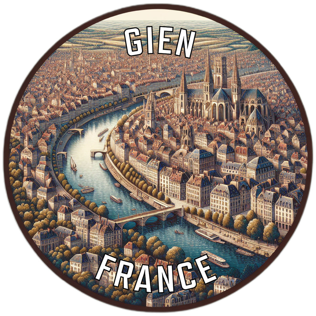 Gien France Souvenir Vinyl Decal Sticker 6-Inch