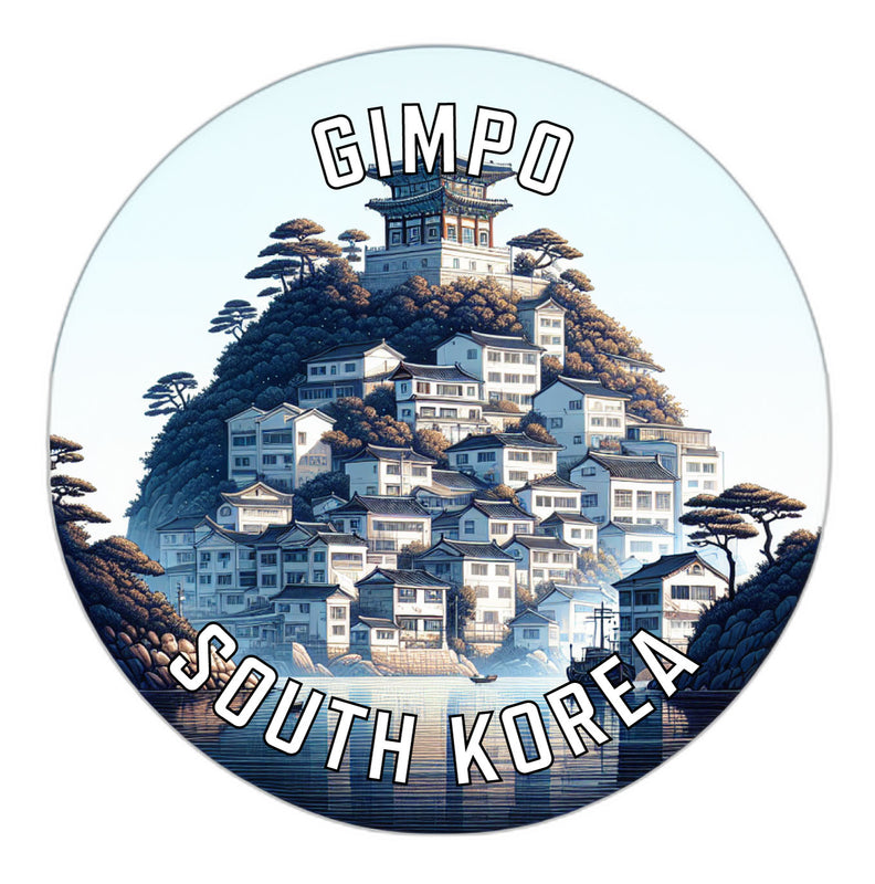 Gimpo Korea South Souvenir Die Cut Flat Magnet 2-Inch