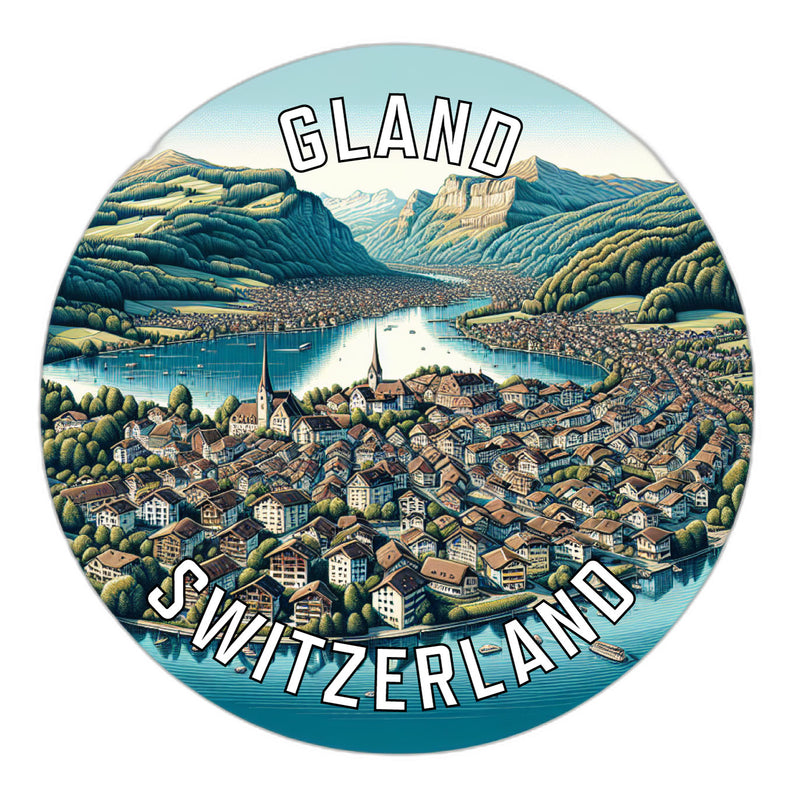 Gland Switzerland Souvenir Vinyl Decal Sticker 2-Inch