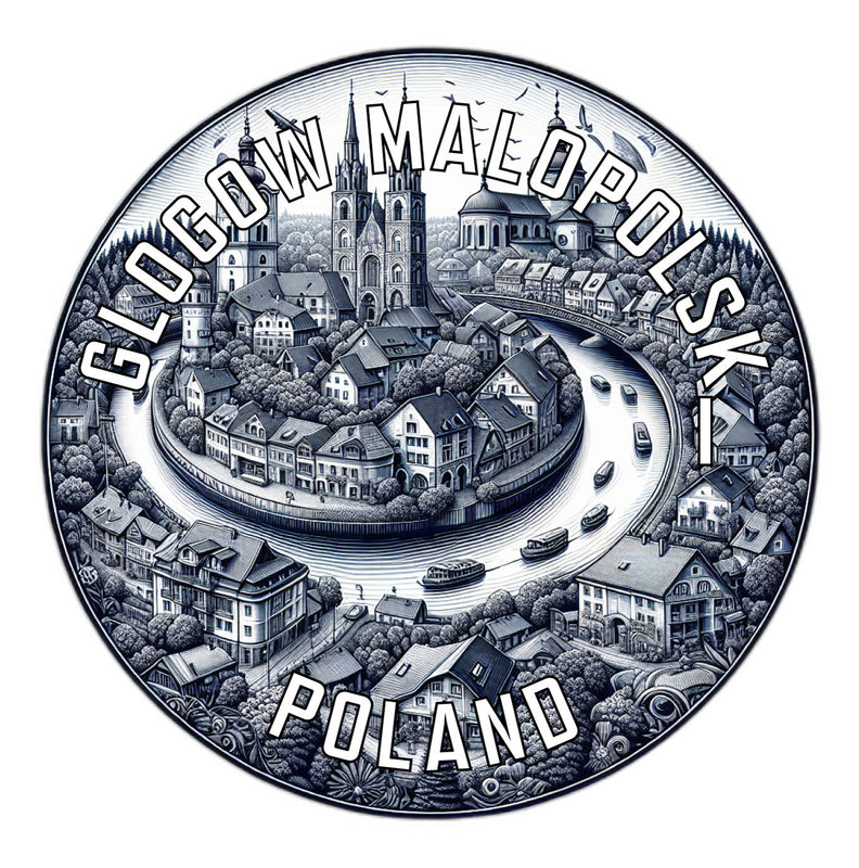 Glogow Malopolski Poland Souvenir Die Cut Flat Magnet 2-Inch