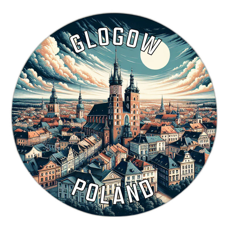 Glogow Poland Souvenir Die Cut Flat Magnet 2-Inch