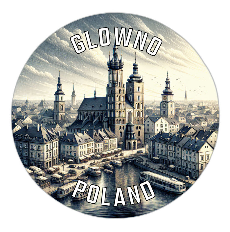 Glowno Poland Souvenir Vinyl Decal Sticker 2-Inch
