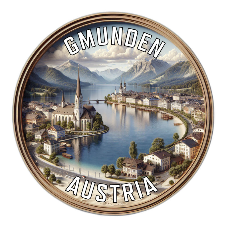Gmunden Austria Souvenir Die Cut Flat Magnet 6-Inch